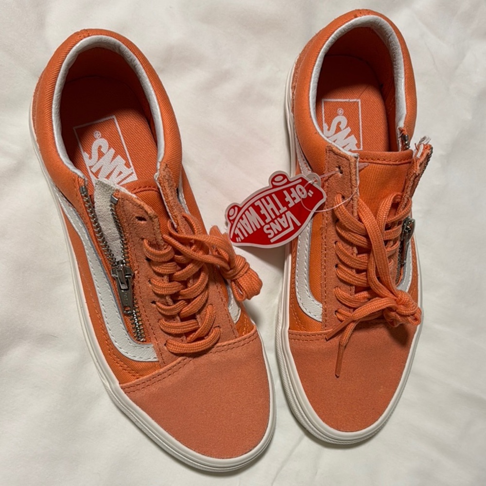 Vans Orange Low-Top Sneakers